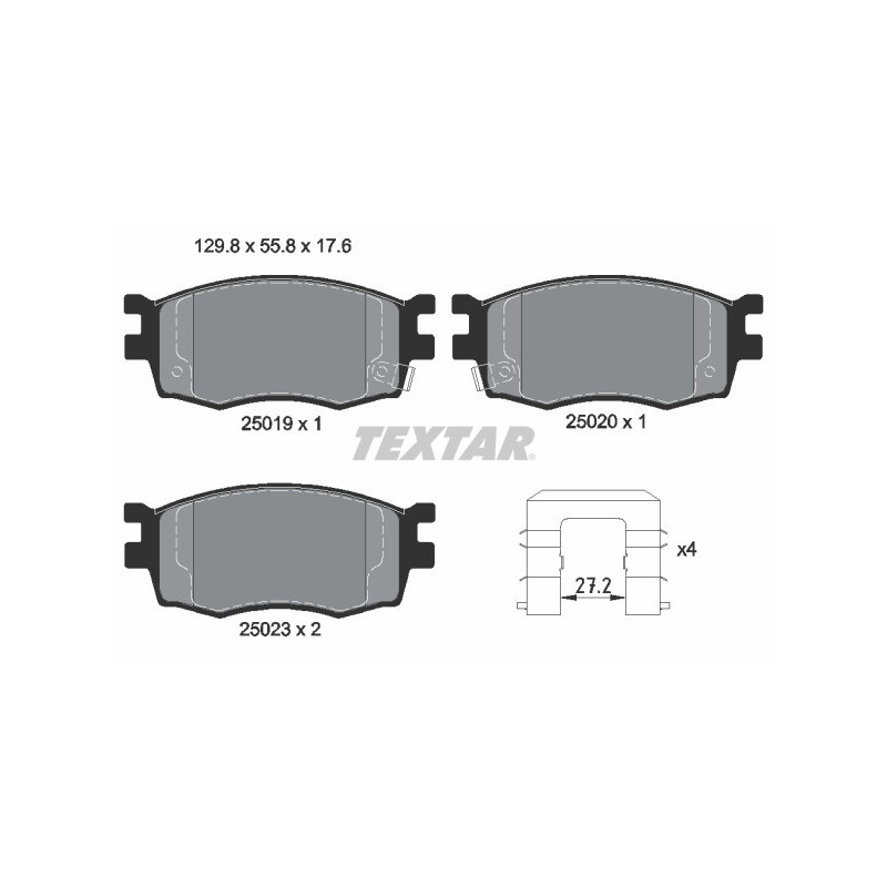 TEXTAR 2501901 Plaquettes de frein Avant pour