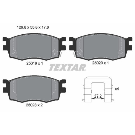 TEXTAR 2501901 Pastillas de freno delantero para Hyundai i20