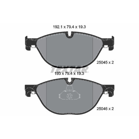 TEXTAR 2504501 Brake Pads Set Front for 5 6 7 B7