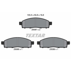 TEXTAR 2508701 Brzdové platničky predný pre Nissan NV200