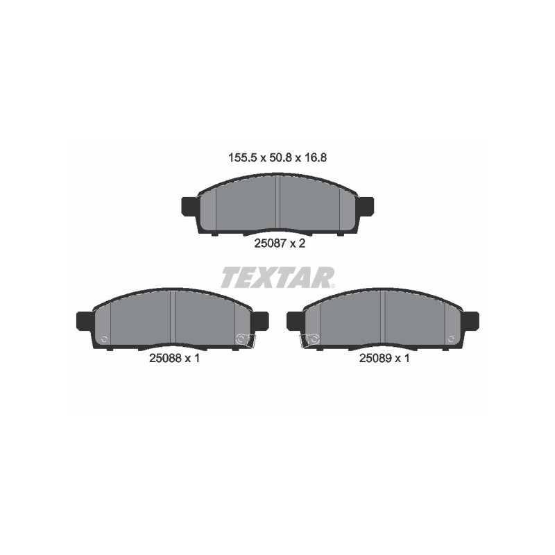 TEXTAR 2508701 Brzdové destičky přední pro Nissan NV200