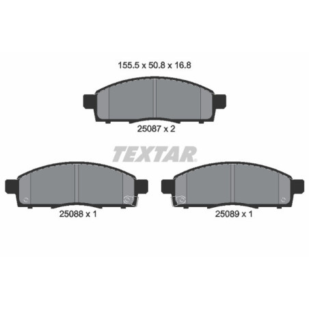 TEXTAR 2508701 Brzdové destičky přední pro Nissan NV200