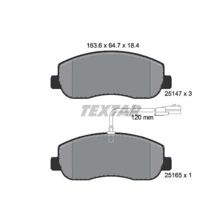 TEXTAR 2514701 Klocki hamulcowe przód dla Movano Master NV400 Interstar
