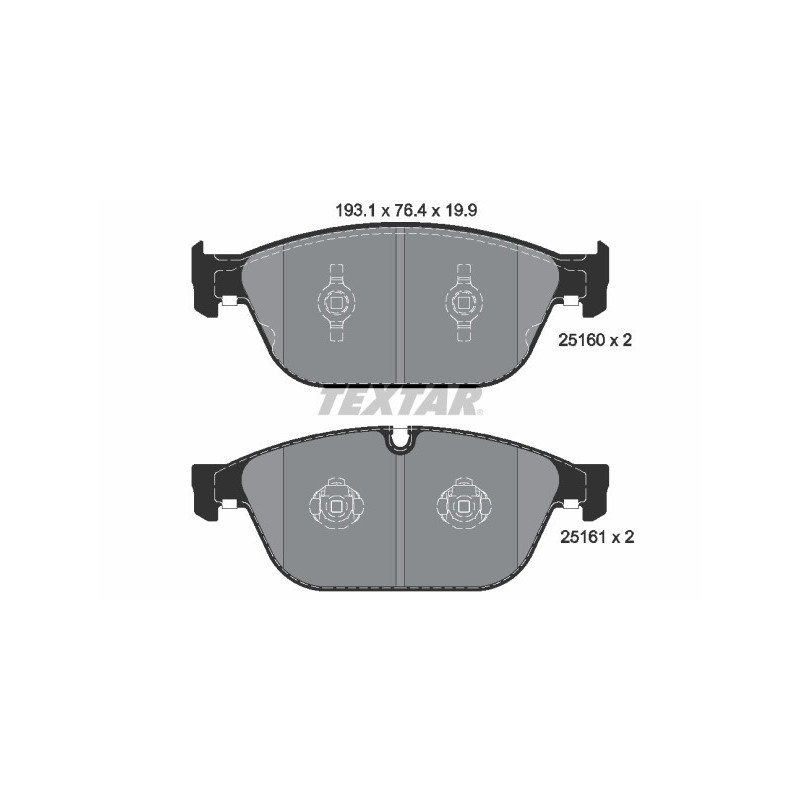 TEXTAR 2516002 Brake Pads Set Front for