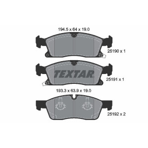 TEXTAR 2519002 Brake Pads Set Front for