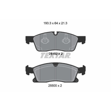 TEXTAR 2519202 Plaquettes de frein Avant pour
