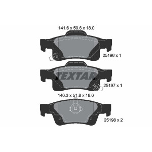 TEXTAR 2519601 Pastiglie freno posteriore per Dodge Durango