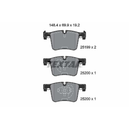 TEXTAR 2519901 Plaquettes de frein Avant pour