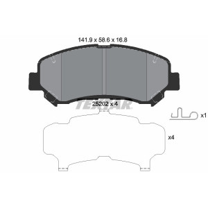 TEXTAR 2520201 Plaquettes de frein avant pour Qashqai X-Trail Rogue Kizashi Maxima Juke