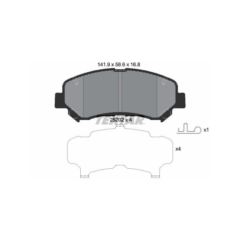 TEXTAR 2520201 Plaquettes de frein avant pour Qashqai X-Trail Rogue Kizashi Maxima Juke