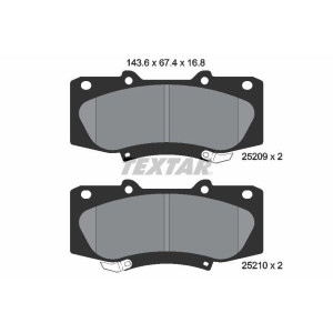 TEXTAR 2520901 Brake Pads Set Front for Toyota Hilux Fortuner