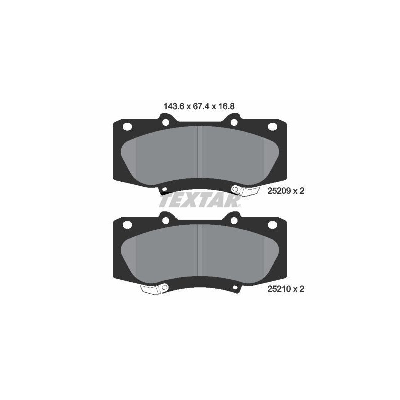 TEXTAR 2520901 Klocki hamulcowe przód dla Toyota Hilux Fortuner