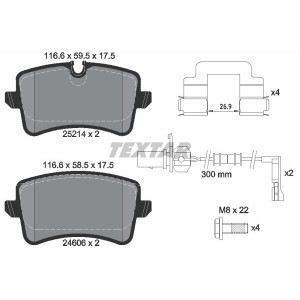 TEXTAR 2521401 Plaquettes de frein arrière pour Audi A8