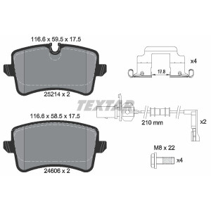 TEXTAR 2521402 Pastillas de freno trasero para Audi A6 A7 A5