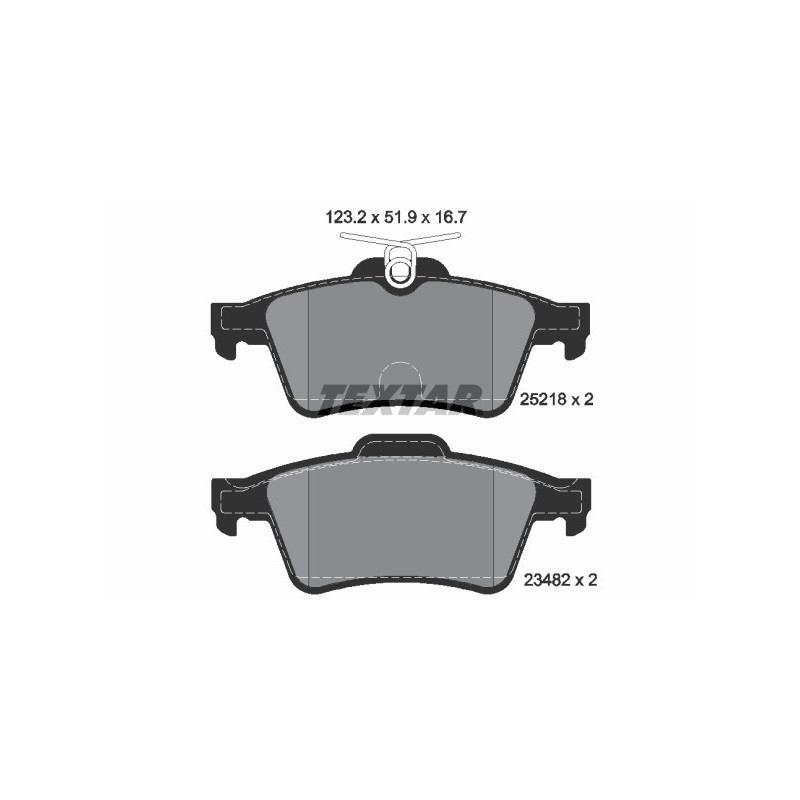 TEXTAR 2521801 Plaquettes de frein arrière pour Peugeot 508