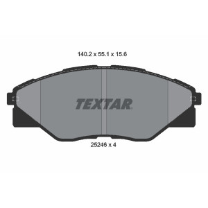 TEXTAR 2524601 Brzdové destičky přední pro Toyota Hilux