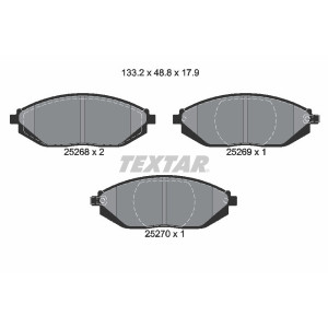 TEXTAR 2526801 Klocki hamulcowe Przód dla