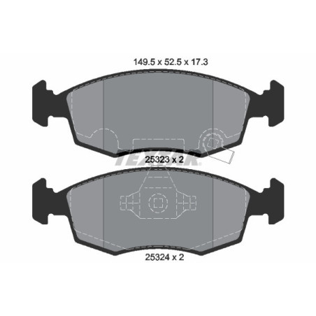 TEXTAR 2532301 Brake Pads Set Front for Panda Ypsilon 500 500e New