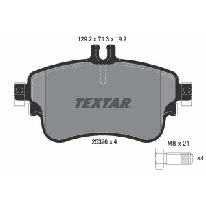TEXTAR 2532601 Pastillas de freno delantero para Mercedes A B CLA