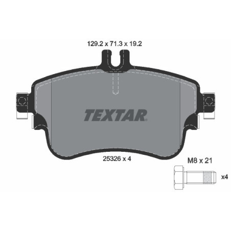TEXTAR 2532601 Bremsbeläge Vorne für Mercedes A B CLA