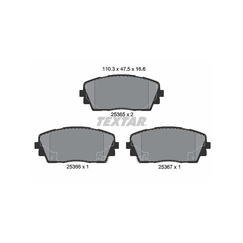 TEXTAR 2536501 Plaquettes de frein Avant pour