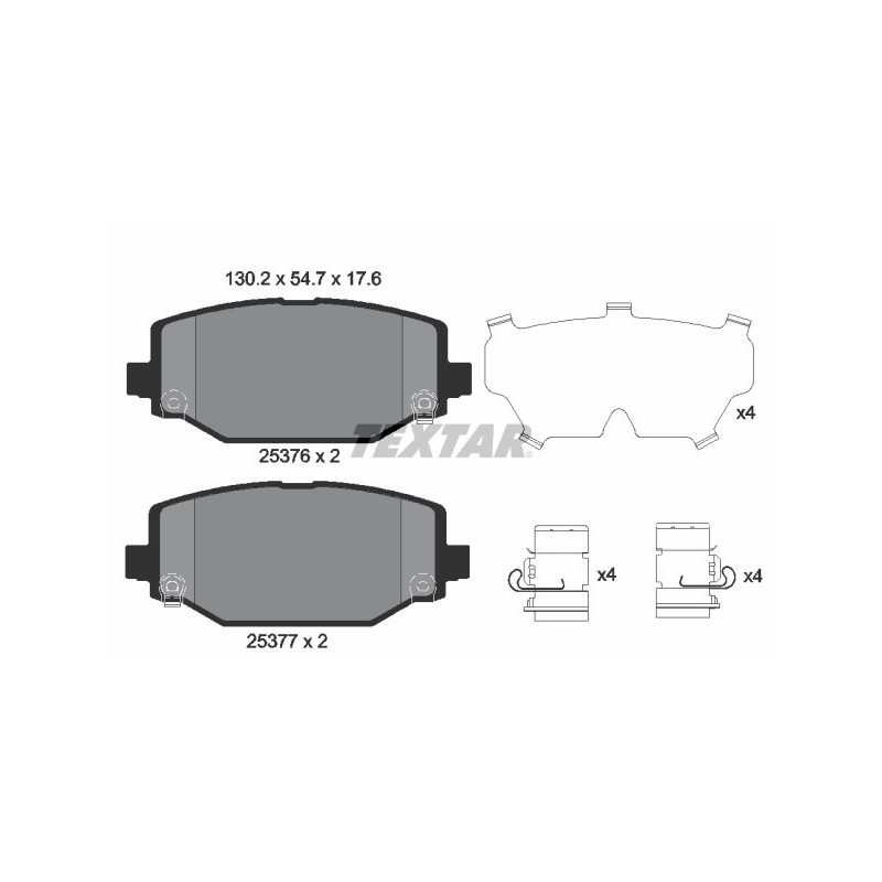 TEXTAR 2537601 Klocki hamulcowe tył dla Journey Freemont Voyager Routan