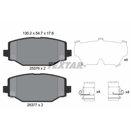 TEXTAR 2537601 Brake Pads Set Rear for