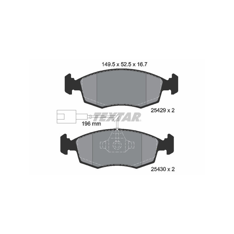 TEXTAR 2542901 Brake Pads Set Front for