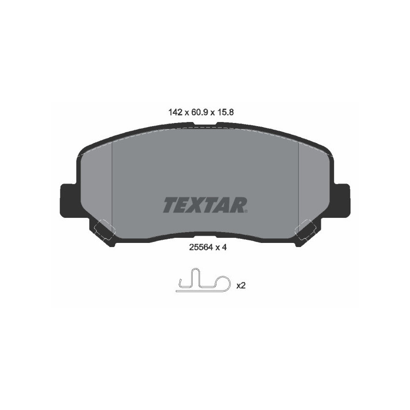 TEXTAR 2556401 Brake Pads Set Front for CX-5 200 CX-8 Dart