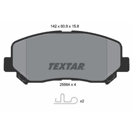 TEXTAR 2556401 Pastiglie freno anteriore per CX-5 200 CX-8 Dart