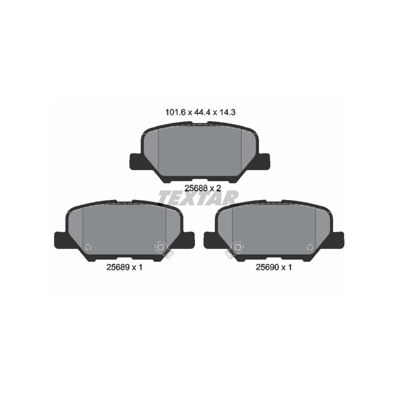 TEXTAR 2568801 Brake Pads Set Rear for