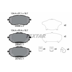 TEXTAR 2569801 Klocki hamulcowe przód dla Toyota Auris Corolla