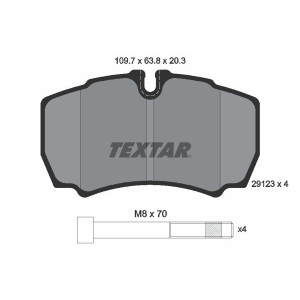 TEXTAR 2912303 Pastiglie freno posteriore per Iveco Daily