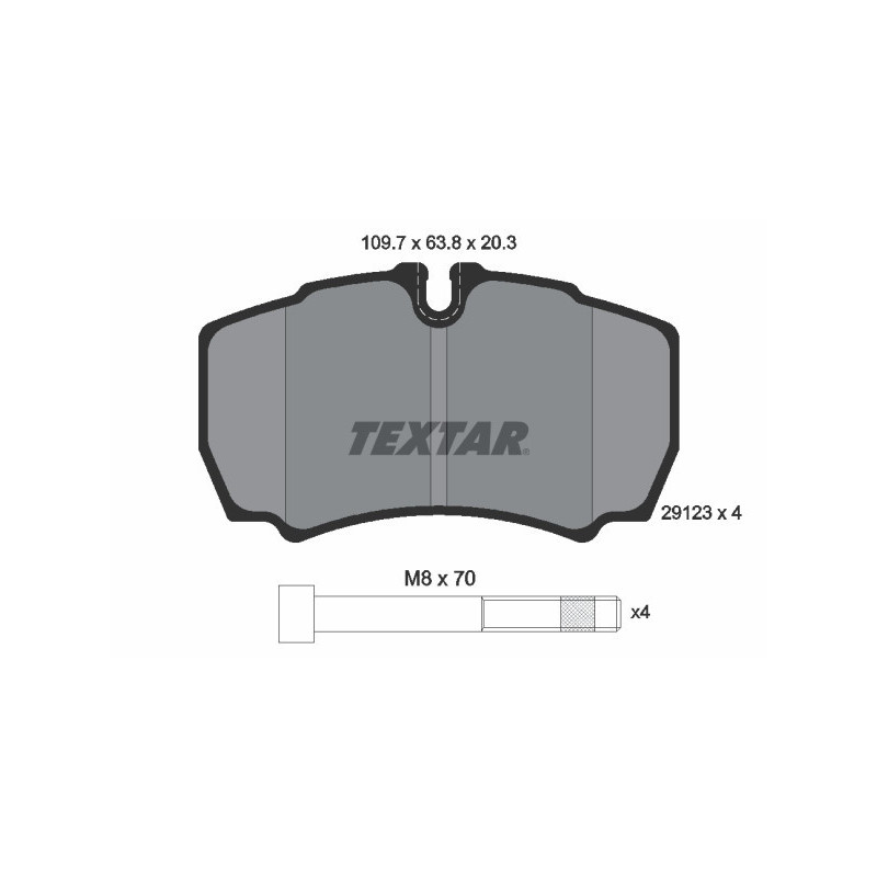 TEXTAR 2912303 Brake Pads Set Rear for Iveco Daily