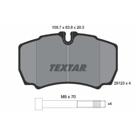 TEXTAR 2912303 Bremsbeläge Hinten für Iveco Daily