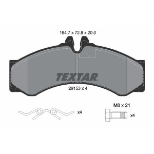 TEXTAR 2915301 Brzdové platničky zadný pre Sprinter LT Vario