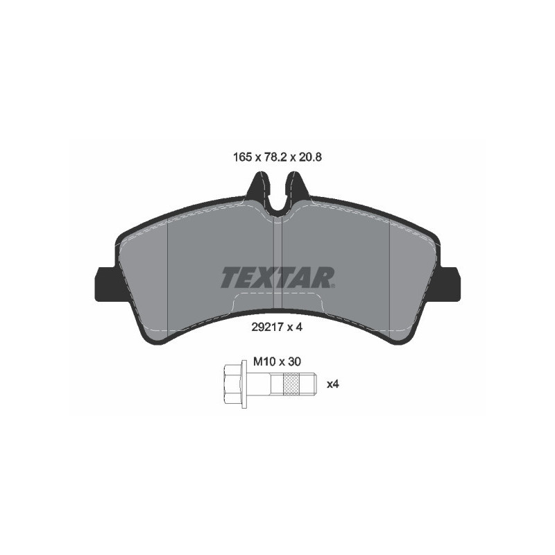 TEXTAR 2921702 Brzdové platničky zadný pre Sprinter Crafter T1 V
