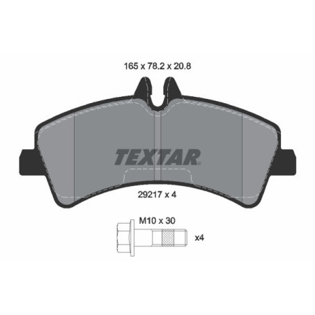 TEXTAR 2921702 Brzdové platničky zadný pre Sprinter Crafter T1 V