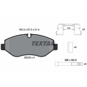 TEXTAR 2922901 Pastiglie freno anteriore per Iveco Daily