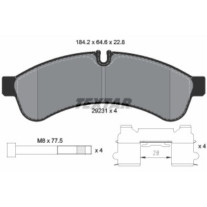TEXTAR 2923101 Pastiglie freno posteriore per Iveco Daily