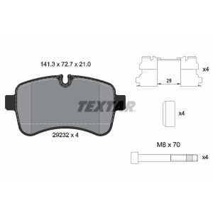 TEXTAR 2923201 Klocki hamulcowe tył dla Iveco Daily