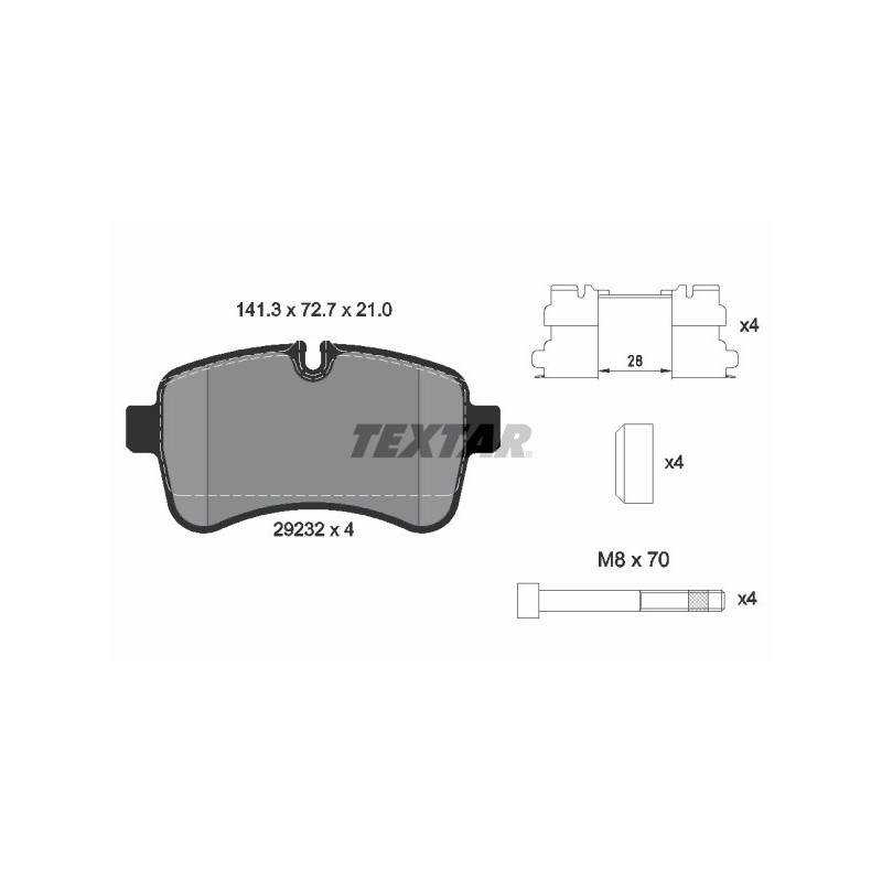 TEXTAR 2923201 Brake Pads Set Rear for Iveco Daily