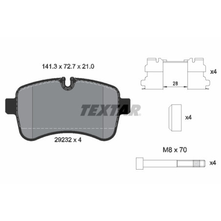 TEXTAR 2923201 Klocki hamulcowe Tył dla