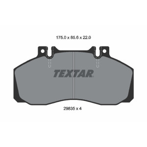 TEXTAR 2983506 Plaquettes de frein avant pour Mercedes Vario T2/LN1 Sprinter