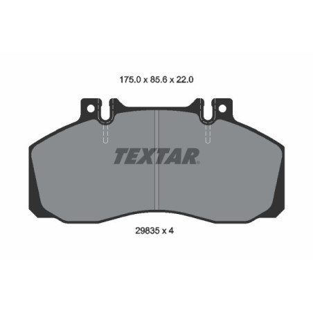 TEXTAR 2983506 Plaquettes de frein avant pour Mercedes Vario T2/LN1 Sprinter