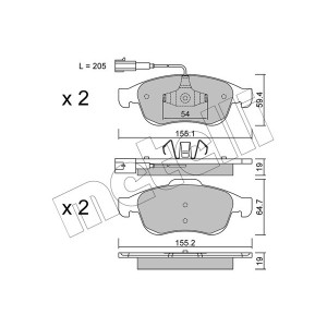 METELLI 22-0817-1 Bremsbeläge Vorne für