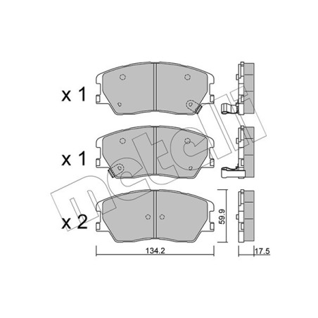 METELLI 22-1305-0 Pastillas de freno Delantero para