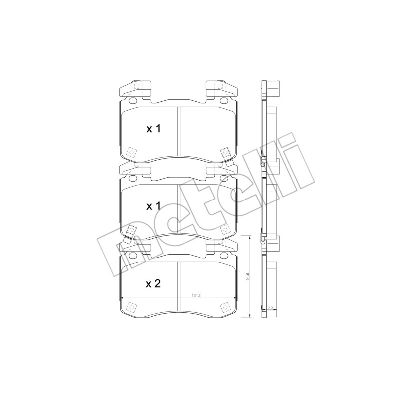 METELLI 22-1306-0 Bremsbeläge Vorne für