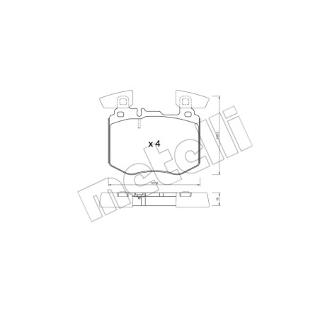 METELLI 22-1310-0 Brzdové destičky Přední pro