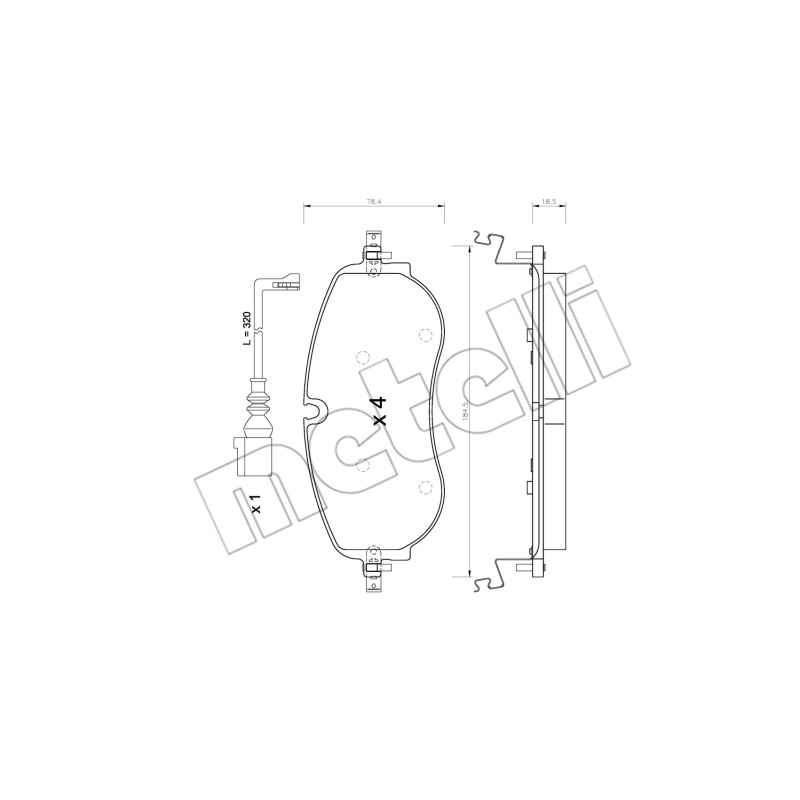 METELLI 22-1320-0 Plaquettes de frein